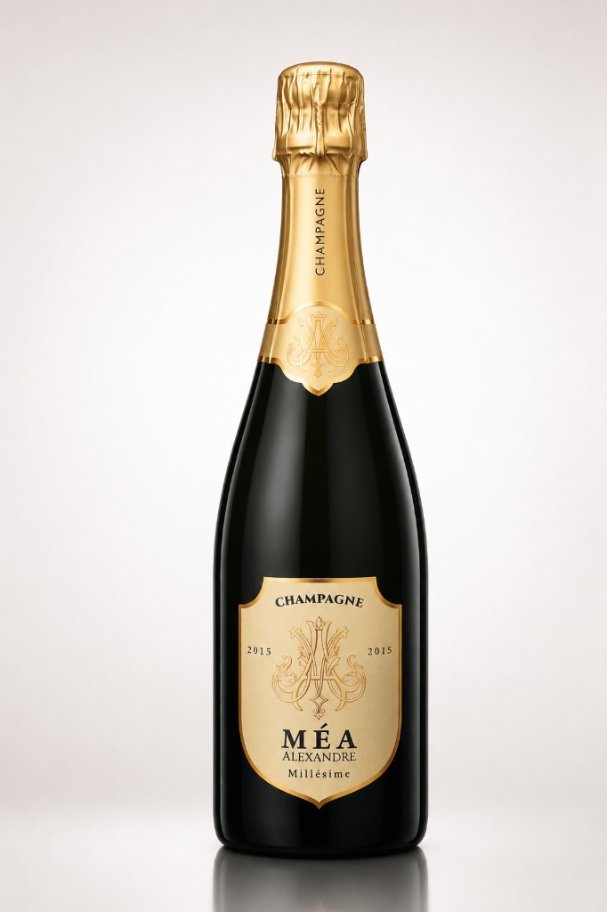 Alexandre Méa Millésime 2015 champagne bottle