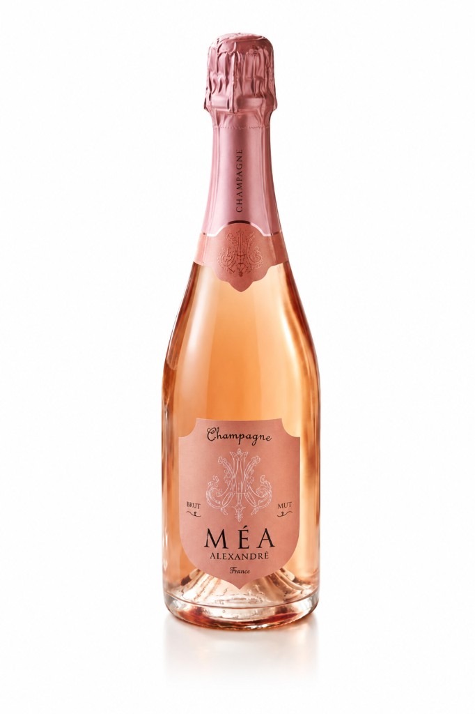 Rosé champagne bottle